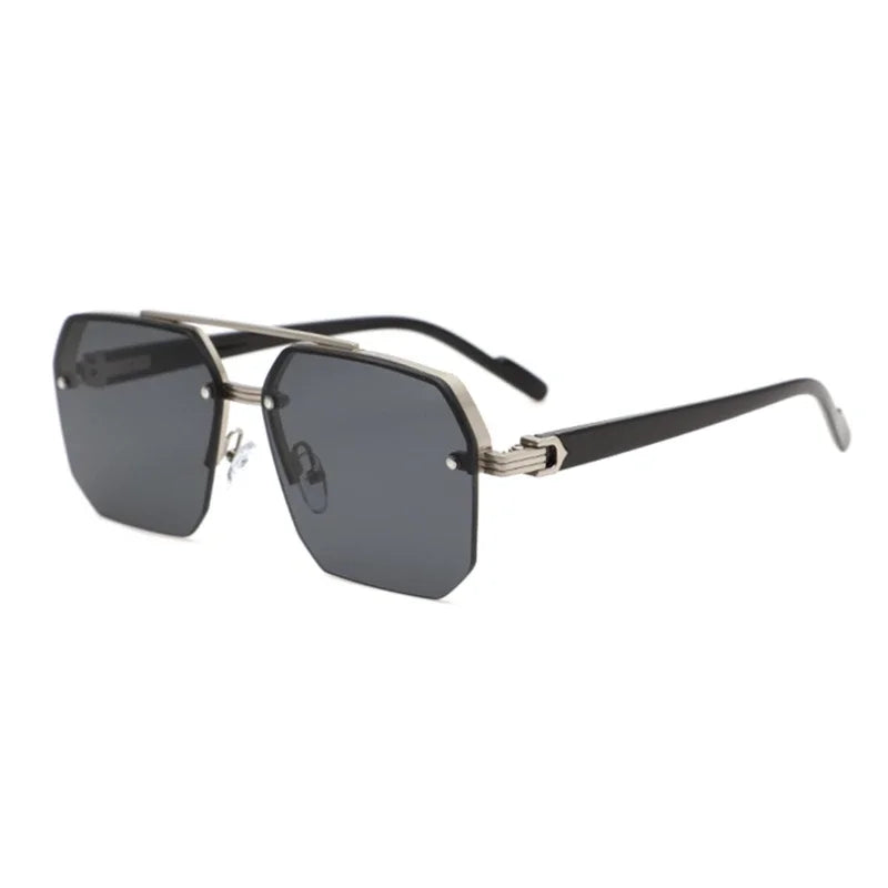 VBCX Gafas de sol de lujo a la moda para hombres y mujeres, gafas de sol retro para exteriores con protección UV400, gafas de sol unisex en 8 colores, gafas clásicas de medio marco