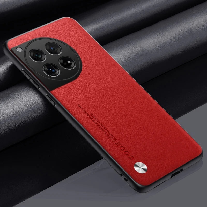Funda de cuero PU de lujo para OnePlus 12 5G, funda trasera de silicona a prueba de golpes, funda de teléfono de protección completa para OnePlus12 One Plus 12