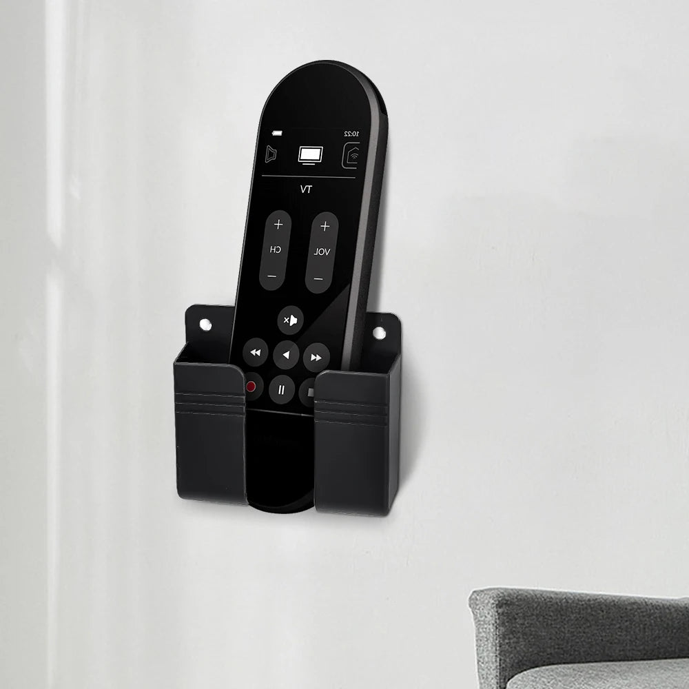 Caja de almacenamiento montada en la pared, organizador multifunción sin perforaciones, Control remoto de TV, soporte de carga para enchufe de teléfono móvil, 1-4 Uds.
