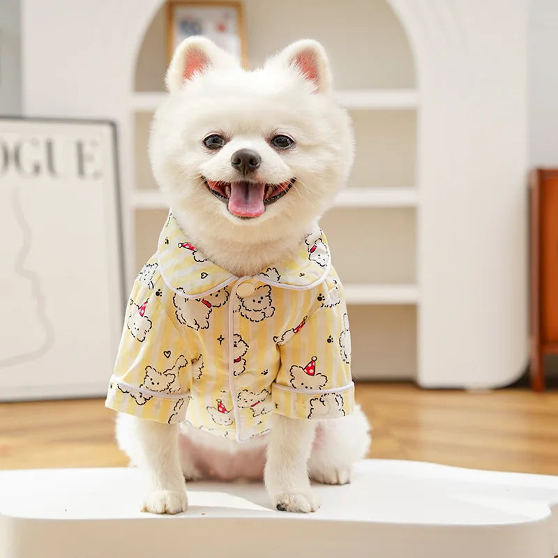Mono de verano para perro, ropa con estampado de perro, chaleco para cachorro, ropa para perros Chihuahua y Bichón, pijama fino de cuatro patas para perro, ropa para parejas.