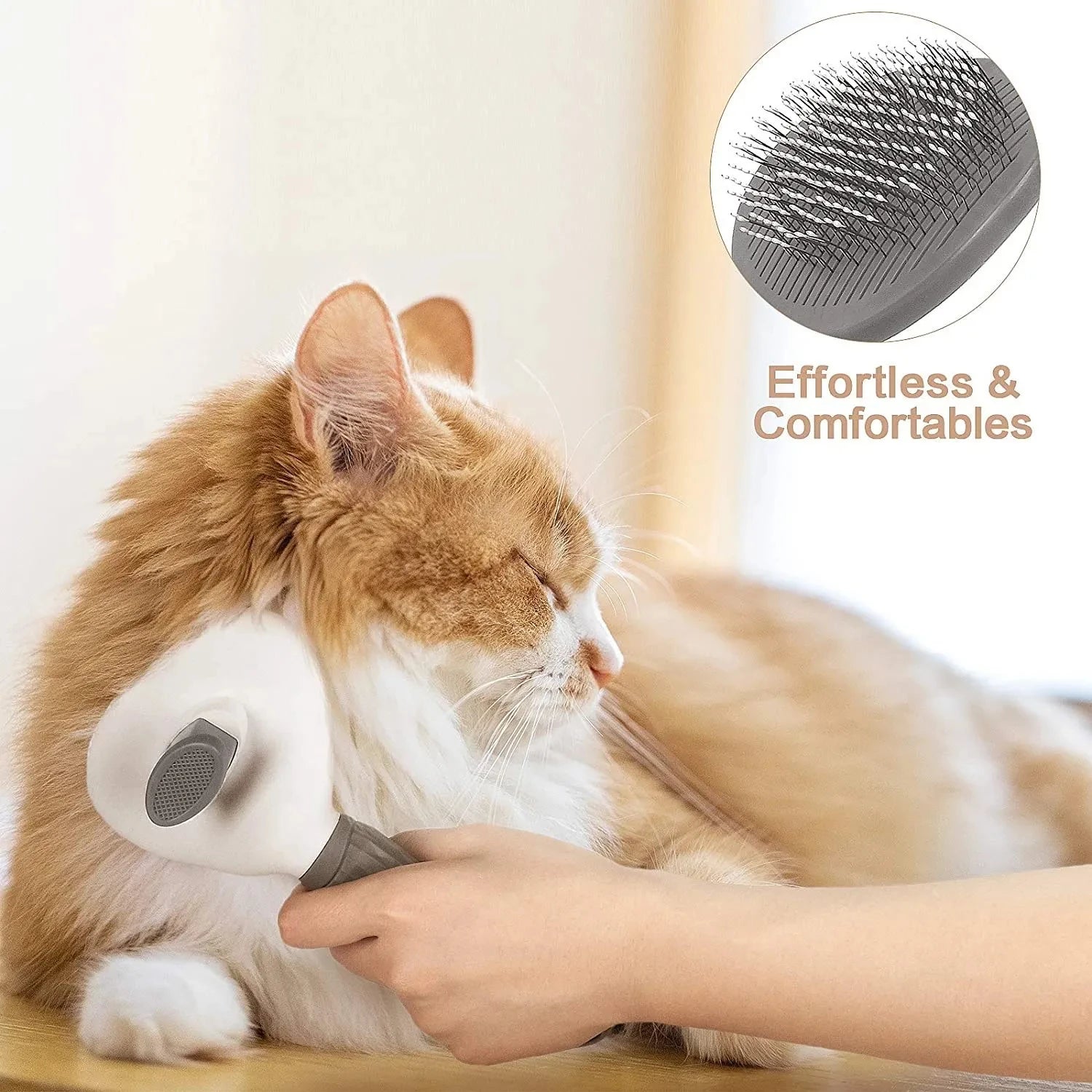 Cepillo para perros y gatos, peine de autolimpieza, removedor de pelo, herramientas de aseo, accesorios para mascotas