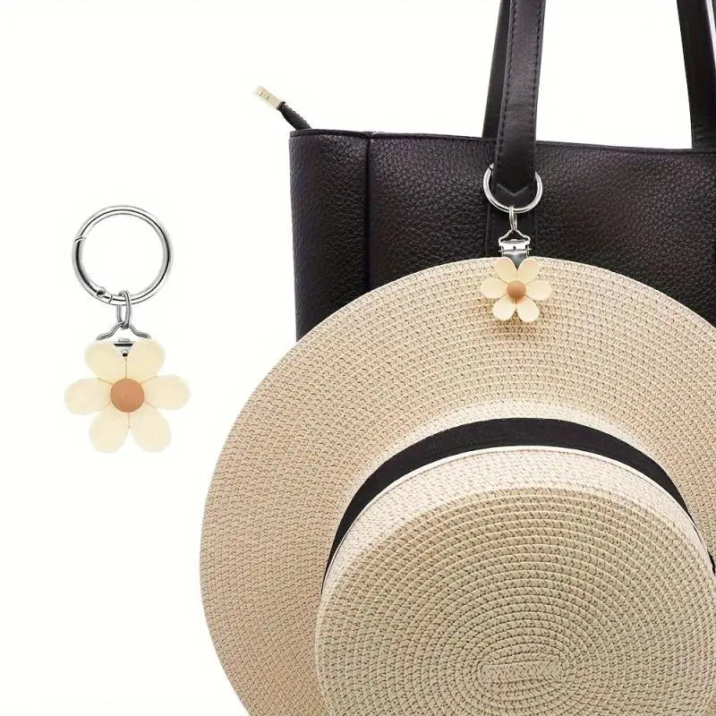 Clip para sombrero de viaje, Clip magnético para sombrero con flor de viaje, antideslizante, para el sol, ala ancha, soporte para sombrero manos libres, accesorios de viaje