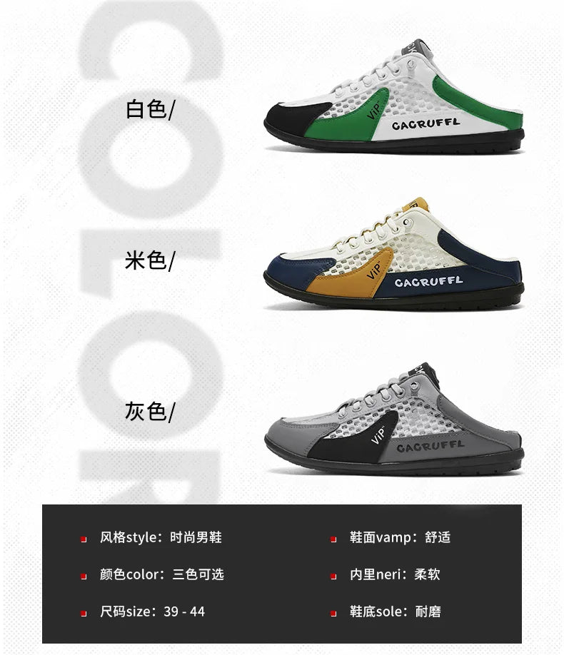 Zapatos de Hombre Estilo Verano 2026, Diseño Cerrado y Deslizante con Malla Transpirable, Mocasines Modernos y Transpirables