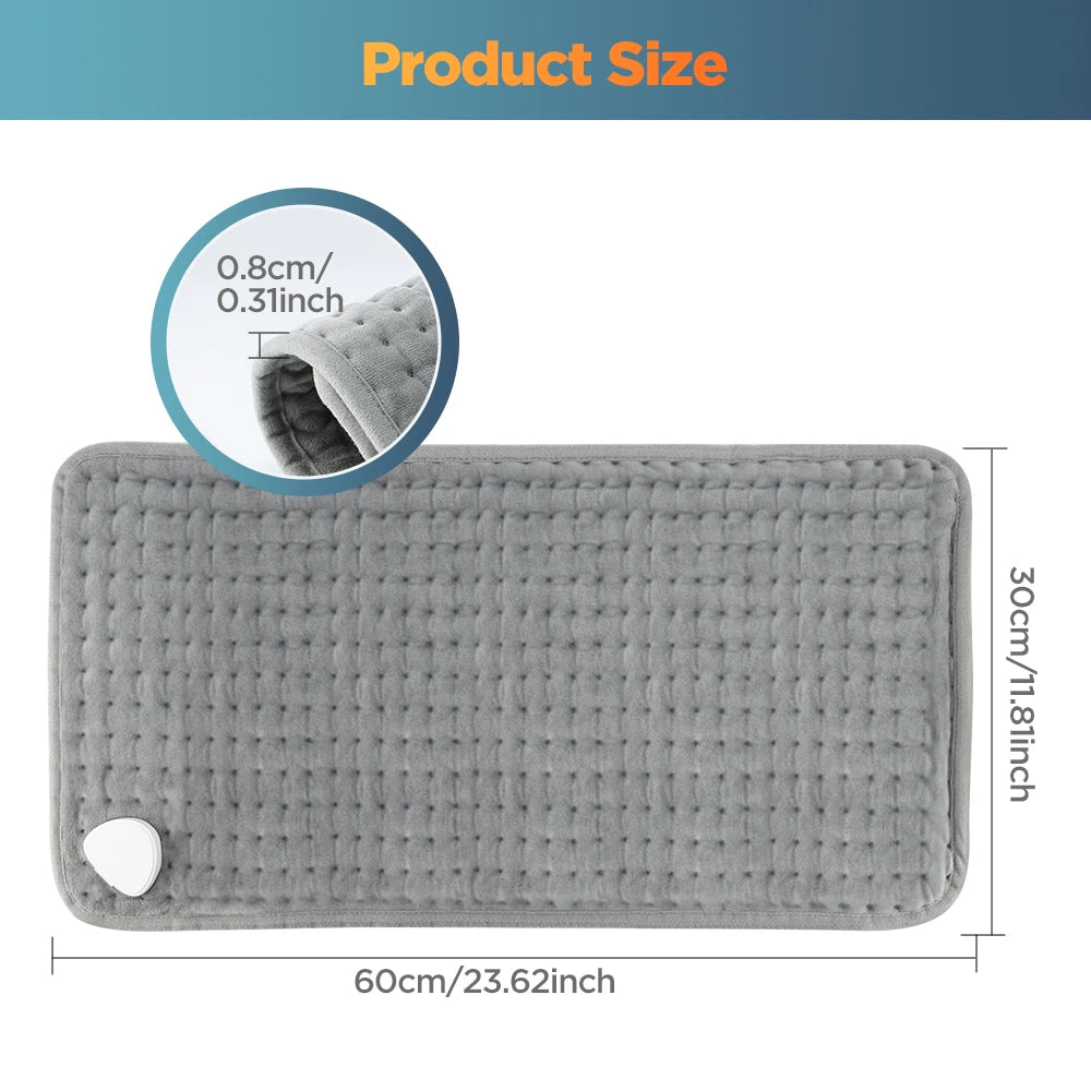 Manta calefactora eléctrica de 30x60cm, almohadilla de compresión caliente multifuncional, estera de calentamiento de invierno, manta térmica con carga USB para uso doméstico