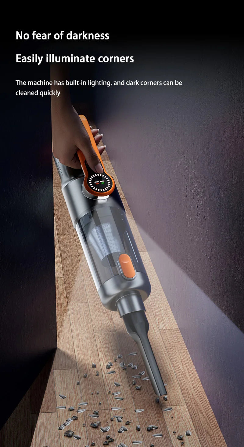 Aspiradora de Mano Inalámbrica 5 en 1, Succión Ciclónica Potente, Mini Aspiradora Inalámbrica Portátil para Limpieza de Automóviles, Hogar y Teclados