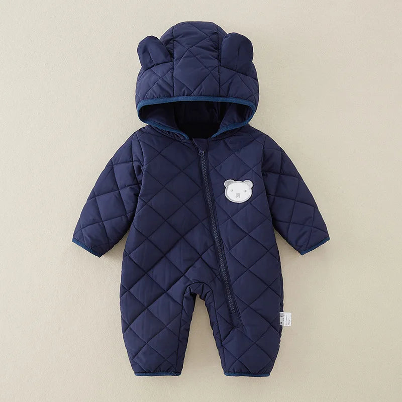 Ropa de invierno para recién nacido, ropa para niña, mono grueso para bebé, pelele cálido para bebé, Chaqueta de algodón, pelele, monos para niño, abrigo para niño pequeño