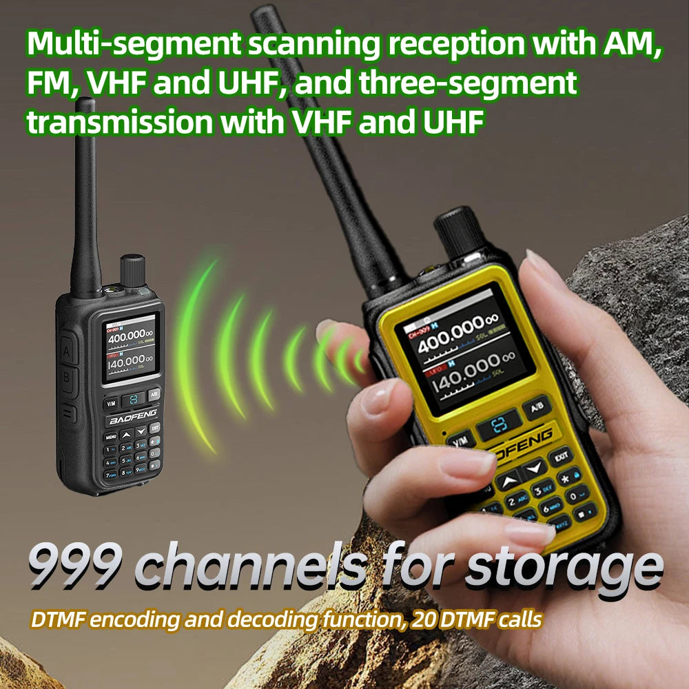 Baofeng UV 5RMINI Walkie Talkie de lectura de frecuencia inalámbrica AM de largo alcance cargador multibanda tipo C Radioaficionado 1 ud.