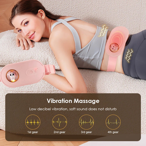 Almohadilla calefactora Menstrual, masajeador Abdominal eléctrico, cinturón de cintura calentado por vibración, cinturón calentador de útero USB para mujeres, cuidado de los períodos