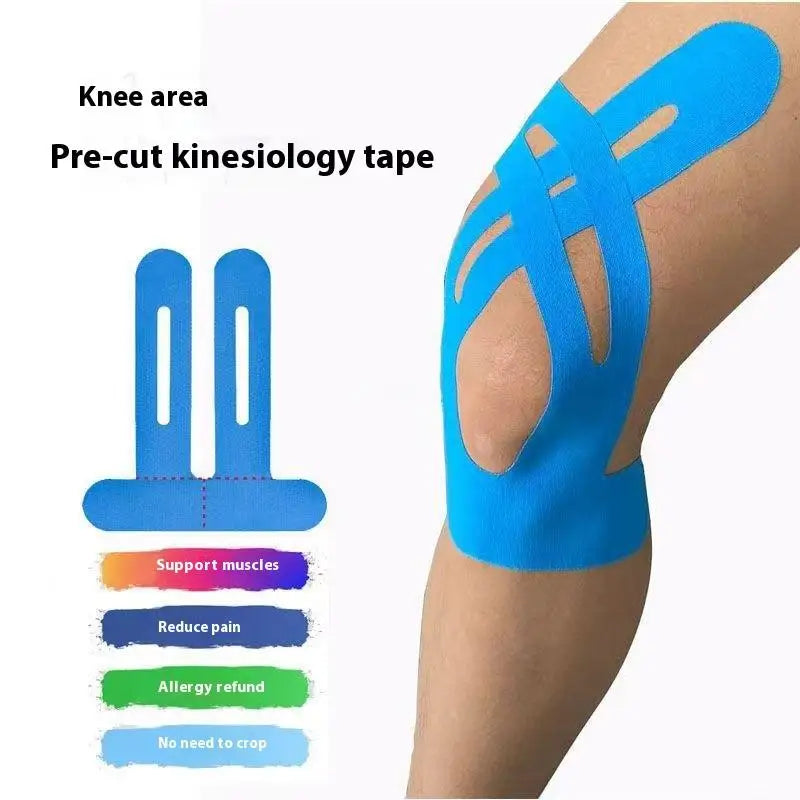 Cinta de kinesiología, atlética y elástica, transpirable, para rodillas, impermeable, proporciona soporte y estabilidad para correr, 1/5 Uds.