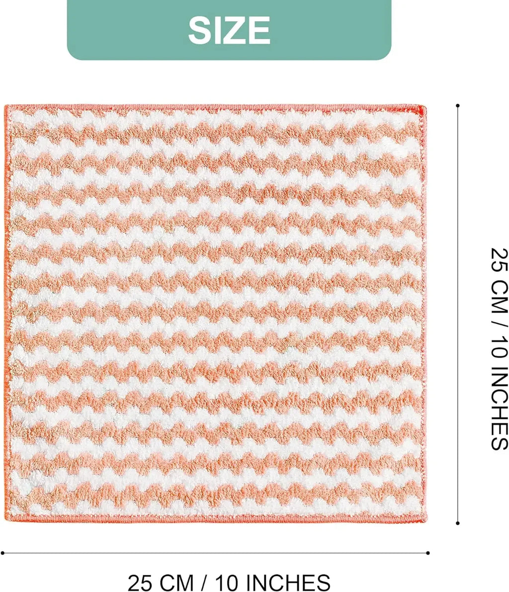 Paño de limpieza de microfibra, paños de cocina gruesos de terciopelo, estropajo muy absorbente, trapos para lavar platos de cocina, toallas de limpieza para el hogar