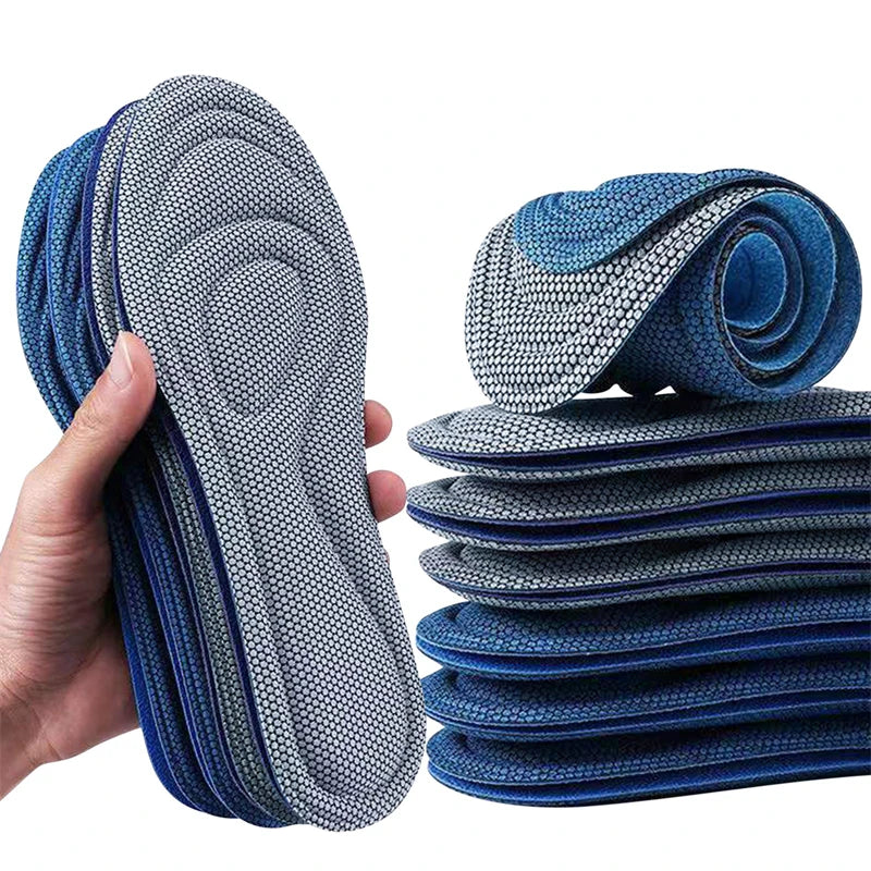 Plantillas ortopédicas de espuma viscoelástica para zapatos, desodorización antibacteriana, absorción de sudor, calzado deportivo, almohadillas para correr, 2 uds.
