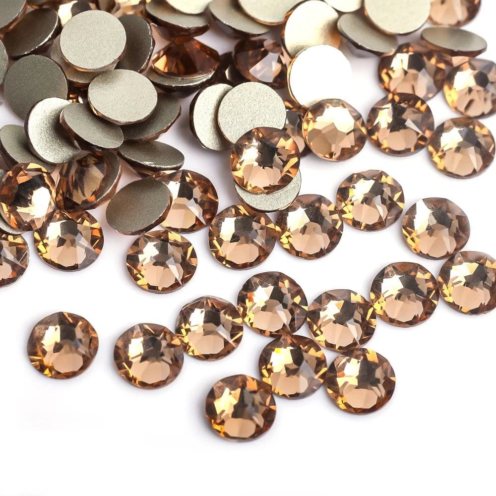 VC 2088-diamantes de imitación para decoración de uñas, 16 caras de corte, cristales brillantes, ss10-30 Strass 8Big + 8Small, sin fijación térmica