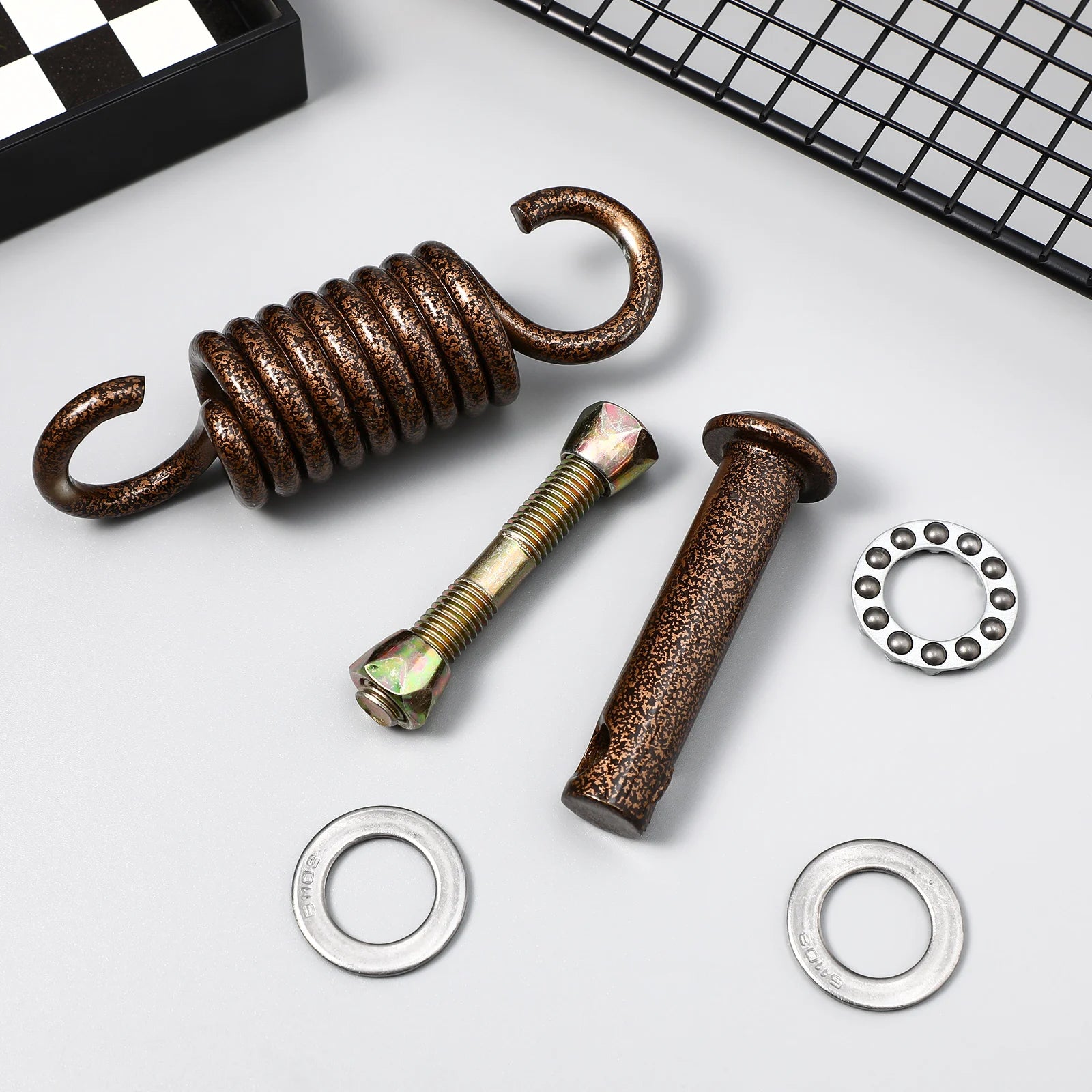 Juego de gancho de repuesto para hamaca de acero inoxidable, Kit de hebilla de resorte con perno de tornillo, piezas de ajuste de silla colgante duraderas para porche, 1 Juego