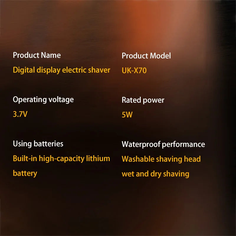Afeitadora portátil para hombre, Afeitadora eléctrica recargable con pantalla Digital Led, afeitadora de barba resistente al agua para carga de coche en seco y húmedo