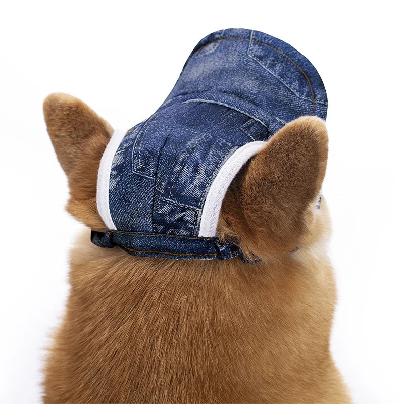 Gorra de béisbol ajustable para perros, sombrero protector solar para perros con orificios para las orejas, gorra para mascotas al aire libre para perros, sombrero para cachorros, accesorios para perros