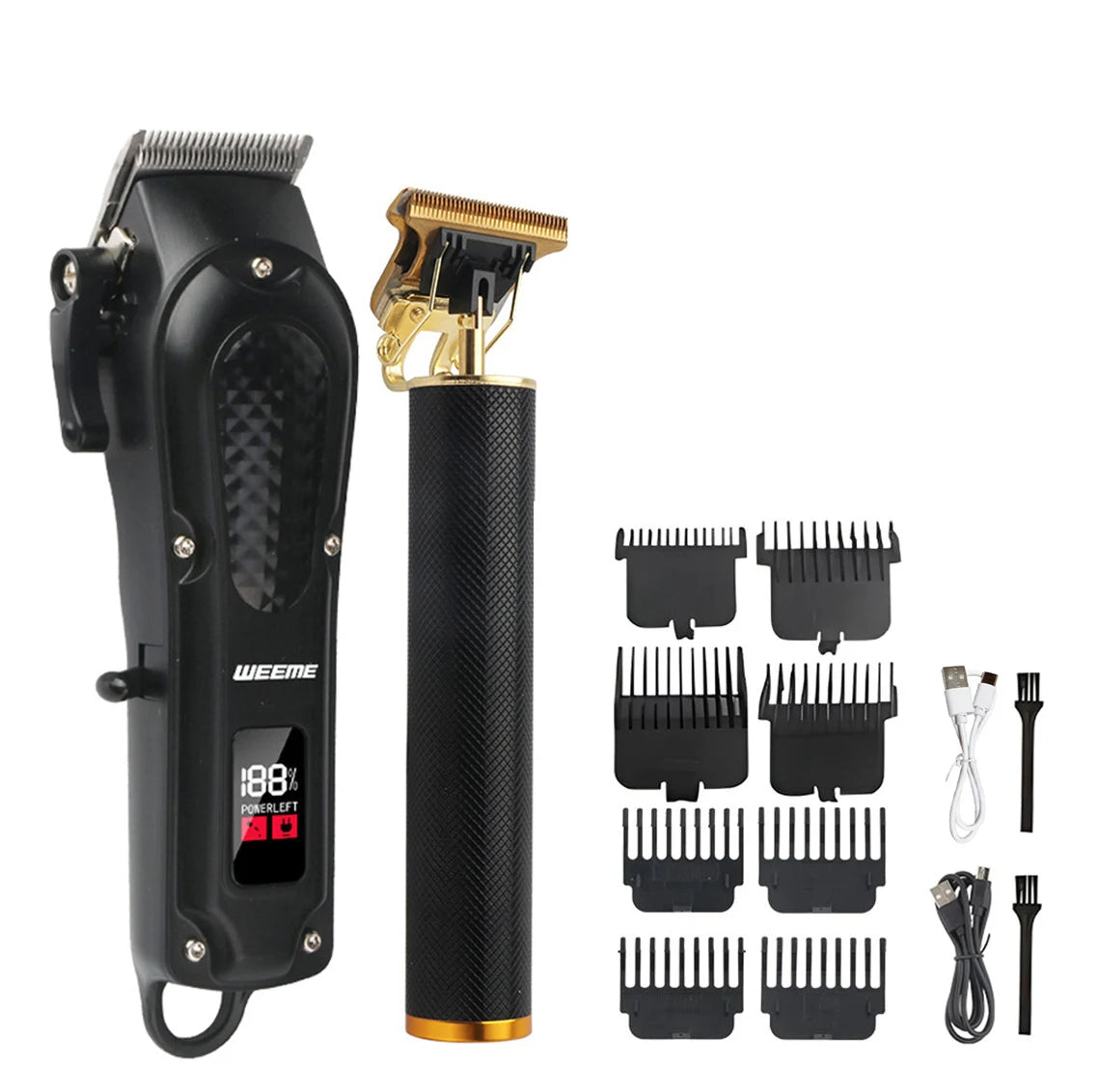 Cortadora de Pelo Vintage Inalámbrica, Máquina de Cortar Pelo Eléctrica Recargable con Kit de Recortador de Vello Nasal, Regalo para Novio