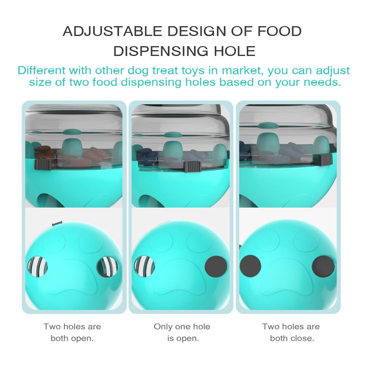 Juguete Dispensador de Comida para Perros, Tipo Rompecabezas, con Bola Antiderrames, Alimentador Lento
