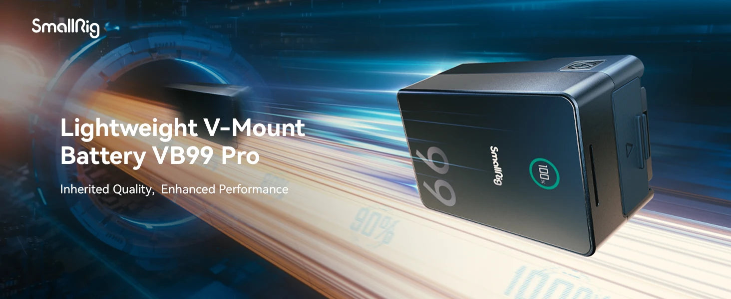 Batería SmallRig VB99 Pro Mini V Mount 99Wh 6800mAh PD 100W USB-C de carga rápida para cámara, videocámara, fotografía, iluminación de vídeo