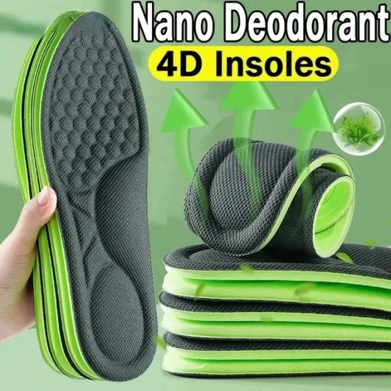 Plantillas ortopédicas de espuma viscoelástica blanda, plantilla desodorizante para zapatos deportivos, absorbe el sudor, accesorios antibacterianos para zapatos, 12/2 Uds.