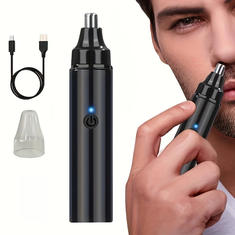Recortadora Eléctrica Portátil de Vello de Nariz y Orejas para Hombres y Mujeres, Recargable por USB, Depilación Facial y de Cejas sin Dolor, Lavable