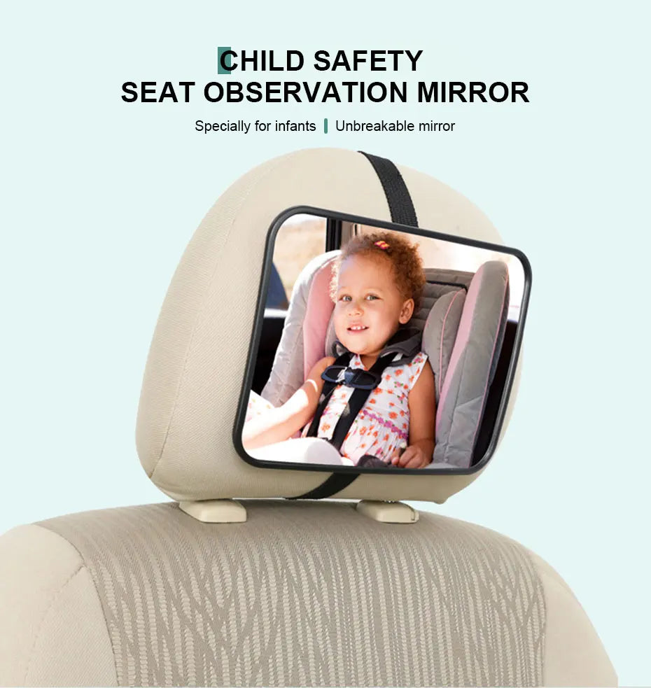 SEAMETAL asiento trasero de coche espejo de bebé asiento gran angular ajustable espejo retrovisor de seguridad espejo de observación coche espejo Interior de bebé/niño