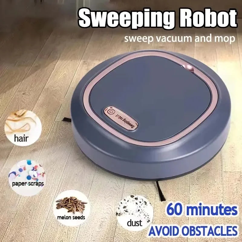 Nuevo Robot Aspirador Inteligente 2026, Silencioso, 3 en 1, Multifuncional, con Cepillo y Mopa, Aspiradora Automática Inteligente