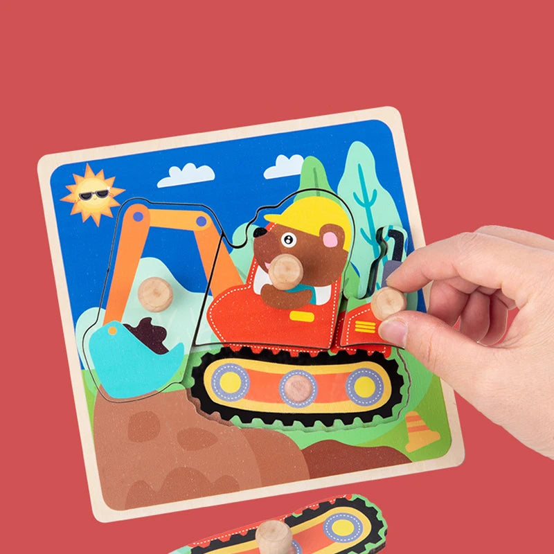 Rompecabezas Montessori para bebés juguetes de madera para niños de 1 2 y 3 años juegos educativos de aprendizaje para niños regalos de cumpleaños para niños