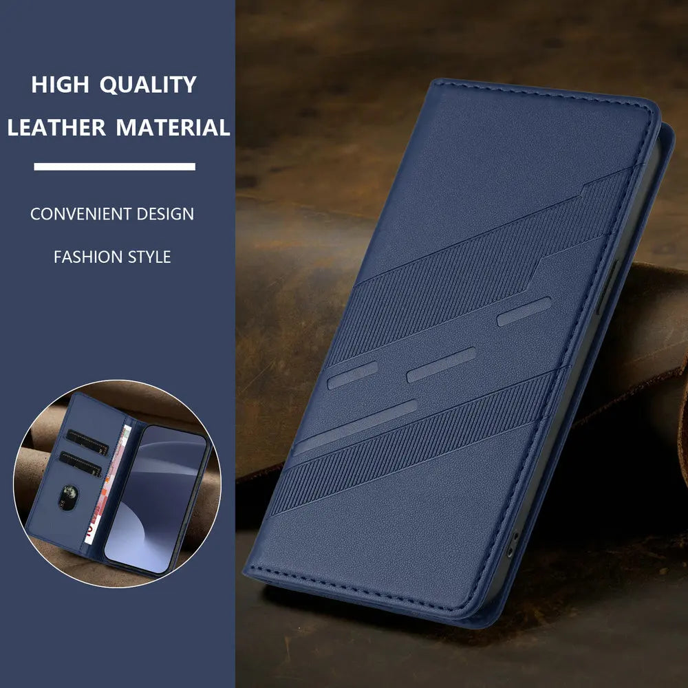 Funda de Lujo 360° para Xiaomi Poco X8 Pro Max 5G, Funda Protectora de Cuero Tipo Libro, Compatible con Poco X7 Pro, M7, M8 Pro, F7, M7, F8 Ultra, con Cierre Magnético