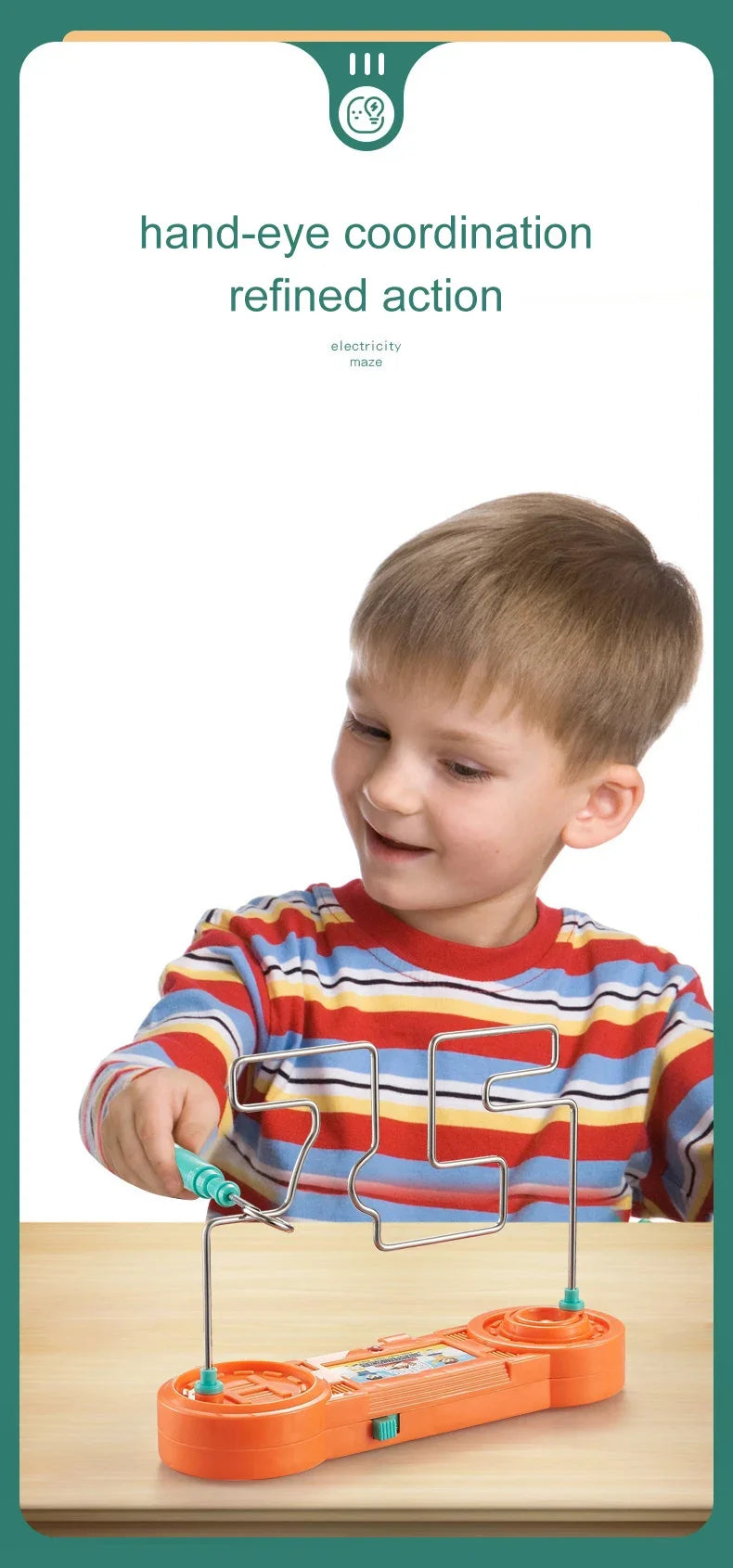 Laberinto táctil eléctrico de impacto de línea de fuego, rompecabezas interactivo para niños, regalo creativo, artefacto de enfoque, juego de entrenamiento de enfoque