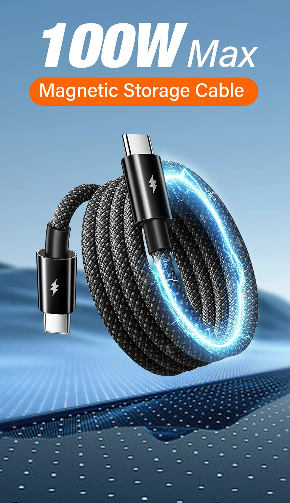 Cable USB tipo A/C a C de 100W/60W para iPhone Samsung Oneplus Xiaomi mi Redmi USBC carga rápida 1M 2M Cable cargador de datos de largo 1/2 M