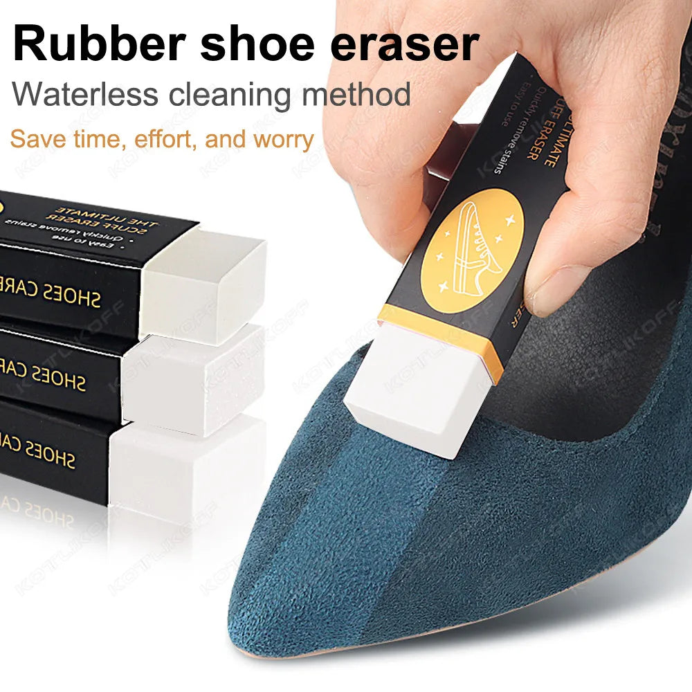 Borrador de cepillo para zapatos, bloque de goma, limpieza de zapatos súper limpia, borrador de gamuza, piel de oveja, mate, cuidado de zapatos, limpiador de cuero, cuidado de zapatillas
