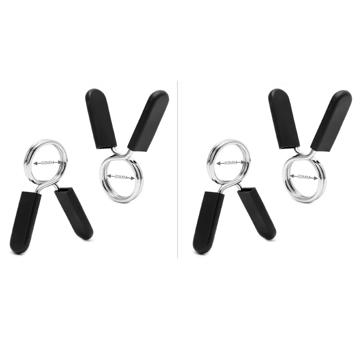 Abrazadera de barra de 25/28/30mm, Clips de cuello de resorte, bloqueo de mancuernas de peso para gimnasio, Kit de levantamiento estándar, bloqueo de levantamiento de pesas, 2/4 Uds.