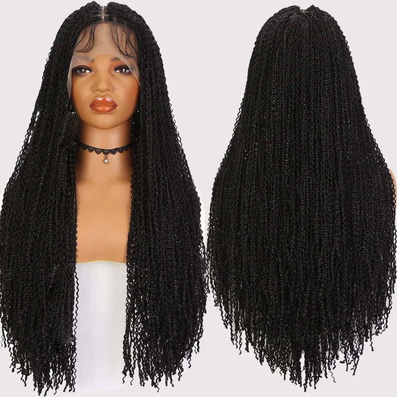 SQRDGQ Peluca de Cabello Sintético Rosa para Mujer, Pelucas Trenzadas Rizadas Profundas para Mujer, Peluca con Frente de Encaje 13*6 con Cabello de Bebé, Pelucas Baratas en Oferta
