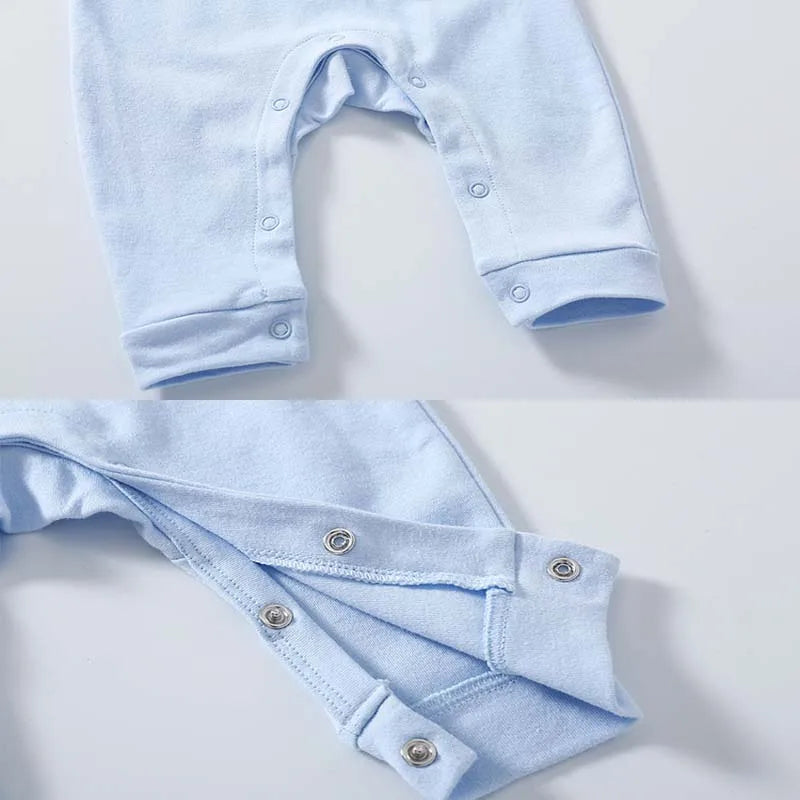 Conjuntos de 3 uds para bebé recién nacido, ropa para niño y niña de 0 a 3 meses, mono 100% de algodón, sombrero, babero, monos de manga larga de Color sólido, trajes infantiles