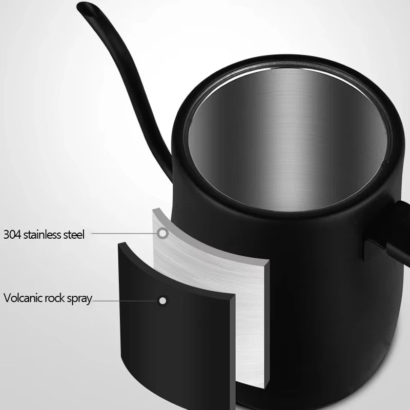 Hervidor Eléctrico de Cuello de Cisne de 800ml, Cafetera para Preparación Manual, Termo, Tetera de Acero Inoxidable 304, Jarra de Agua Inteligente con Control de Temperatura