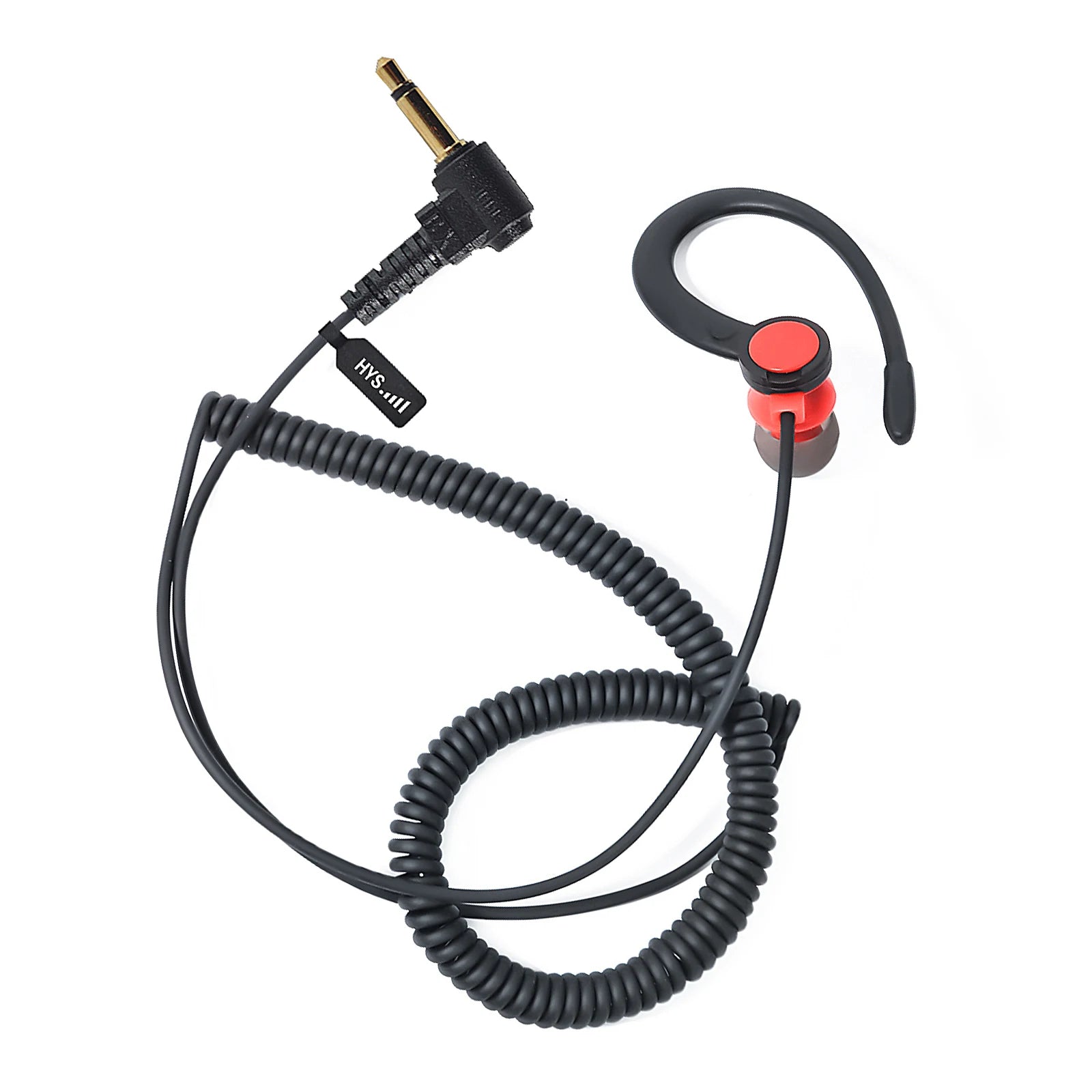 Walkie Talkie en forma de G de 1Pin, auricular solo para escuchar, auricular suave con enchufe de 3,5mm para Motorola, altavoz de Radio bidireccional, micrófono