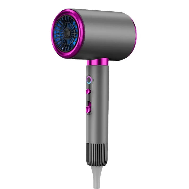 Secador de Pelo de Alta Velocidad 2026, 2400W de Alta Potencia, Iones Negativos Azules, Ultra Silencioso, para Salón de Belleza y Hogar, Enchufe US/EU/UK/AU