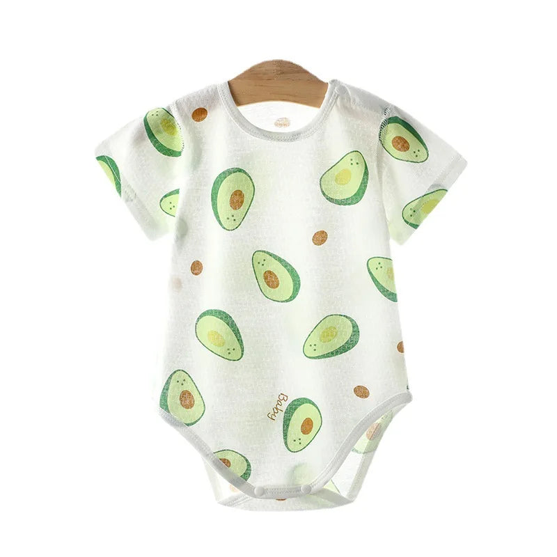 Bebé fino algodón malla manga corta ropa de bebé monos recién nacidos niños y niñas ropa de una pieza Bebes Recien Nacidos 0 A 3