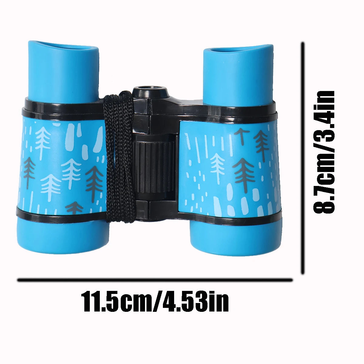 Binoculares 4x30 de plástico para niños, coloridos y ligeros, estilo contemporáneo, ocular compacto óptico