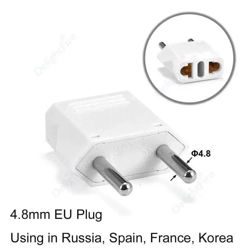 Adaptador de enchufe eléctrico estadounidense, europeo, UE a EE. UU., América, China, CN, Canadá, CA, adaptador de viaje, enchufe de 2 pines, convertidor tipo A, adaptador de corriente