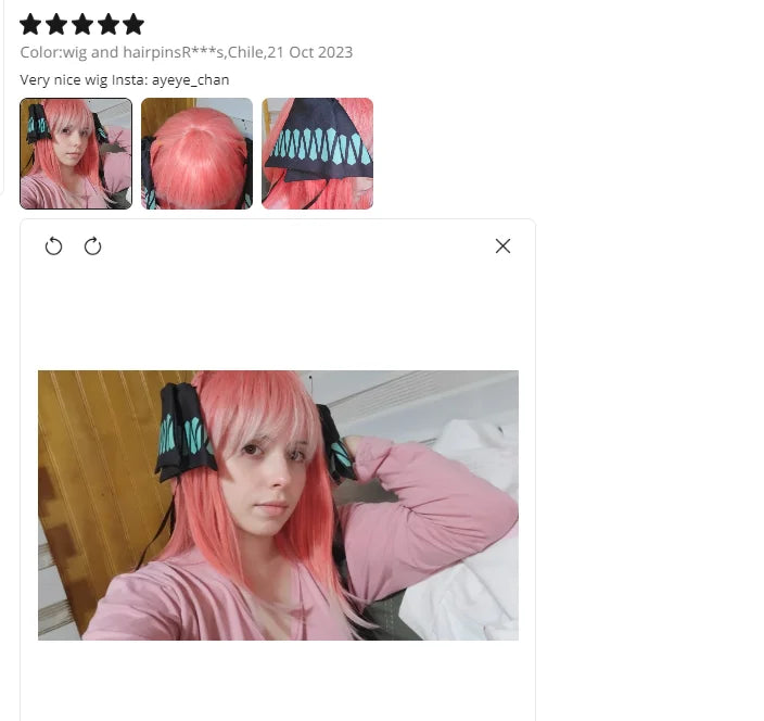 Peluca de Cosplay Nakano Nino de alta calidad para niñas, pelo largo de 38cm, juego de rol para fiesta de Halloween + gorro de peluca