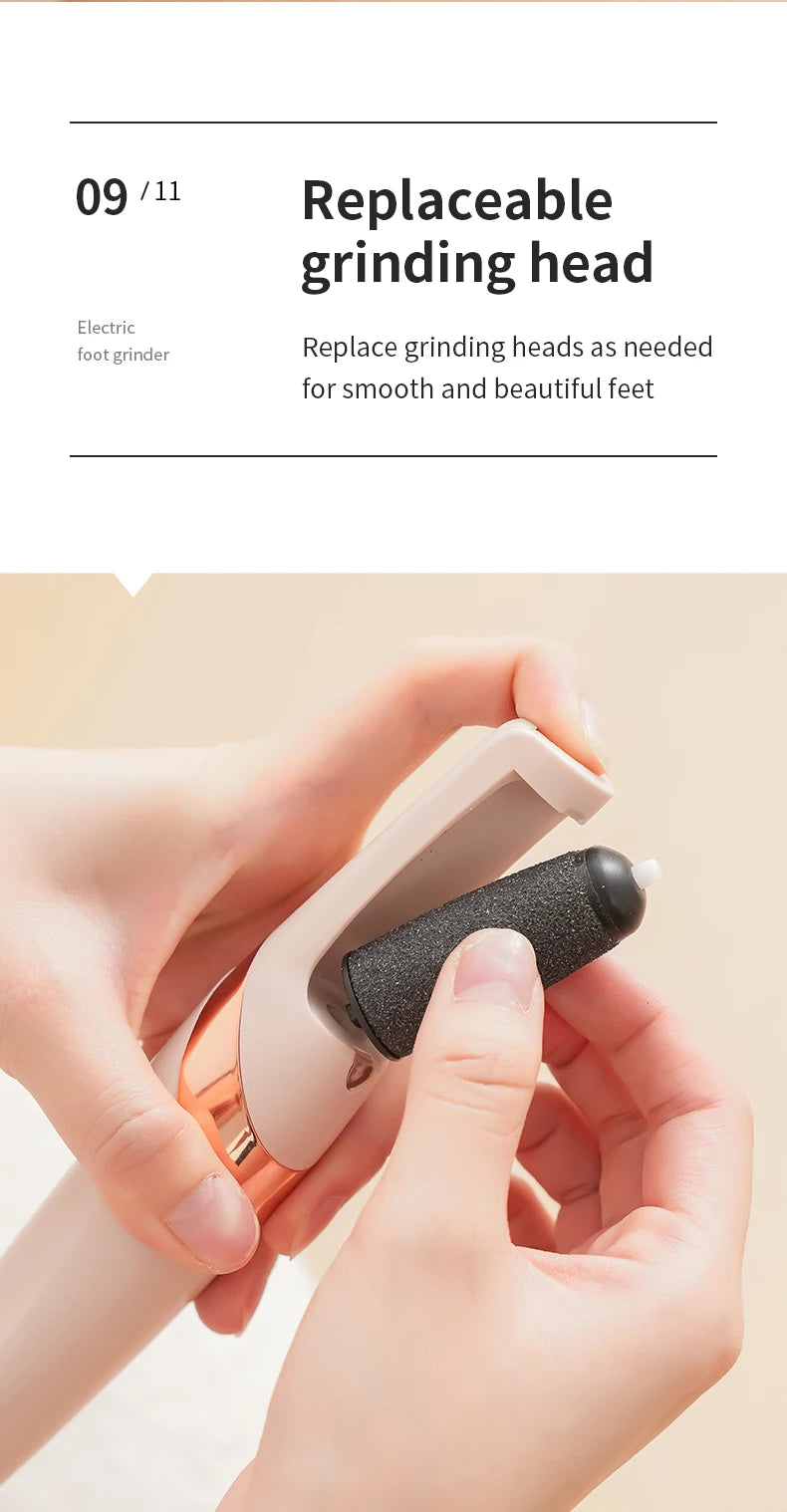 HOMEFISH-amoladora de pies eléctrica automática, frotamiento de callos de pies, pedicura, eliminador de callos de piel muerta para máquina de belleza de pies