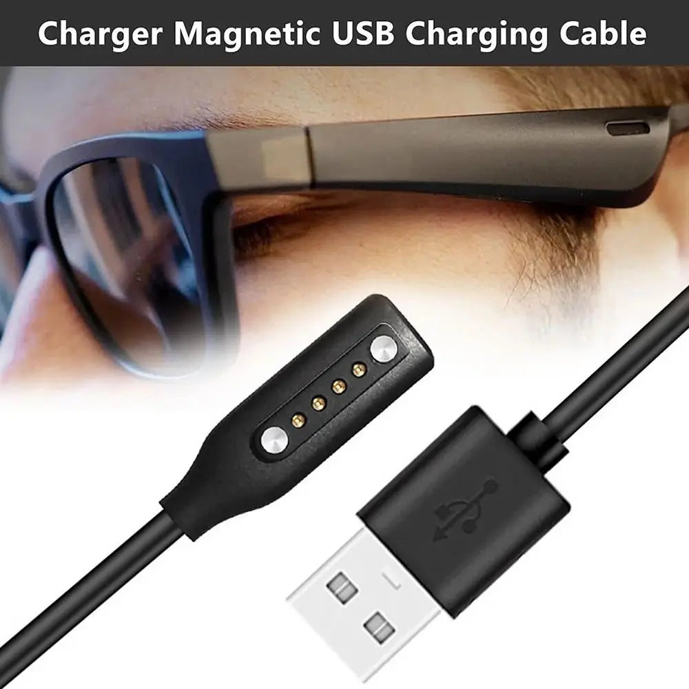 Base de carga magnética para marcos BOSE, Cable de alimentación, adaptador de corriente, cargador de gafas inteligente, carga inalámbrica para marcos BOSE