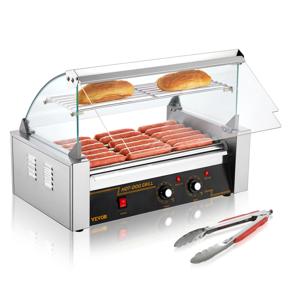 SucceBuy 5/7/11 rodillo comercial para perritos calientes máquina eléctrica para hacer salchichas barbacoa parrilla para Camping fiesta electrodoméstico 110V