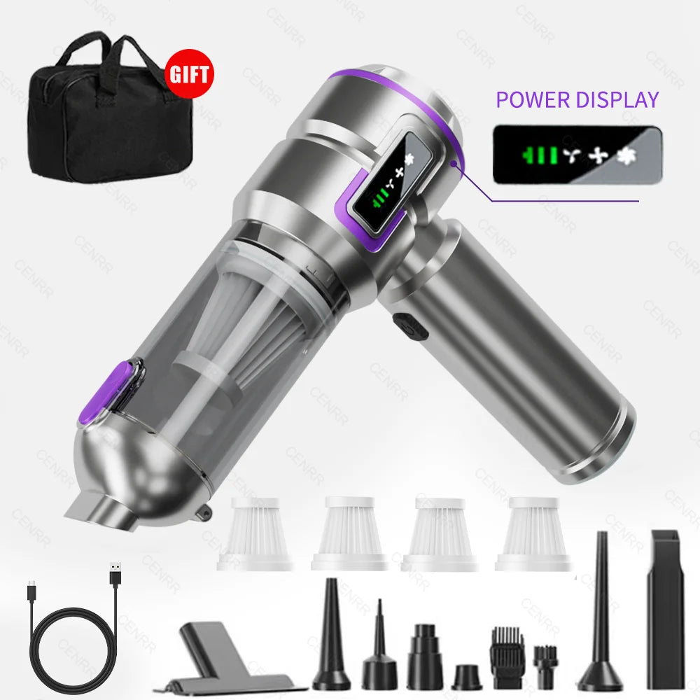 Aspirador de coche Mini potente 998000PA, electrodoméstico portátil, soplador de mano, aspirador para limpiador de coche