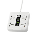 Iruibo American Standard Power Strip White 4 AC Outlets 3USB + Type-C Fast Charging Portable Multi Socket for Home Office Travel