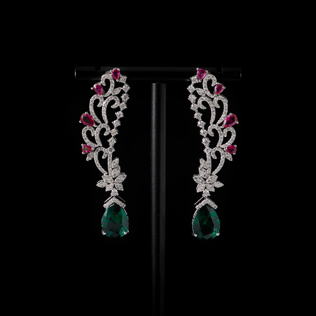 IN JEWELIFE 00100 Juego de Joyas de Lujo con Circonita Cúbica de Color, Alta Calidad, Collares Elegantes para Mujer, Accesorios de Boda