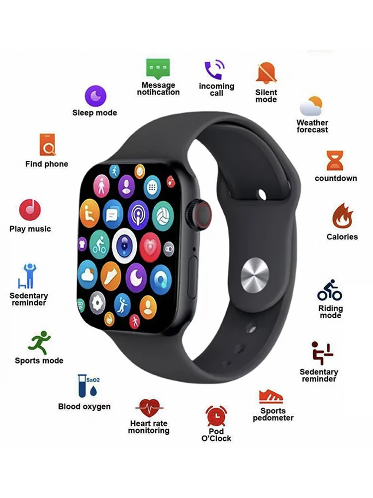 Reloj Inteligente Deportivo con Monitoreo de Salud - Oxígeno en Sangre, Ritmo Cardíaco, Modos Deportivos y Notificaciones Smart para Android e iOSReloj Inteligente Deportivo con Monitoreo de Salud - Oxígeno en Sangre,