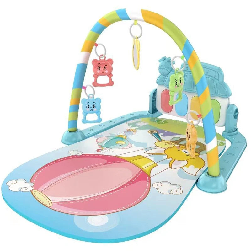 Juguete de soporte de fitness para bebé, música para bebé recién nacido, piano de pedal, estera para gatear, juguete para bebé