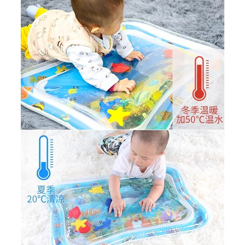 Juguetes para bebés, estera de juego de agua para el tiempo de la barriga, cojín inflable, educación temprana, estera de juego de agua para bebés y niños pequeños